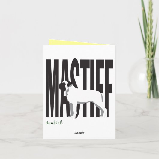 Mastiff AKC Breed Standardカード カード (裏面)