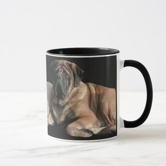 Mastiff beste Freunde マグカップ (右)