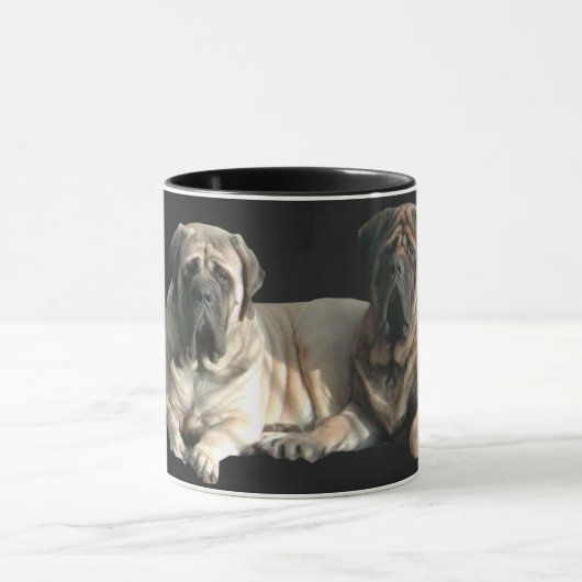 Mastiff beste Freunde マグカップ (中央)
