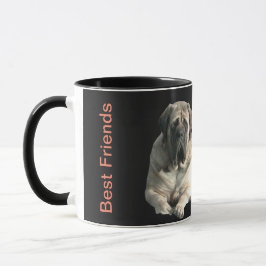 Mastiff beste Freunde マグカップ (左)