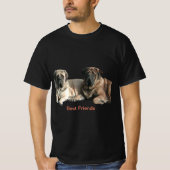 Mastiff beste Freunde Tシャツ (正面)