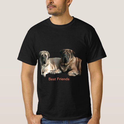 Mastiff beste Freunde Tシャツ (正面)