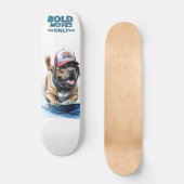 Mastiff englische Dogge Auf Surfbrett Urlaub スケートボード (正面)