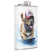 Mastiff englische Dogge Auf Surfbrett Urlaub フラスク (右)
