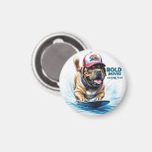 Mastiff englische Dogge Auf Surfbrett Urlaub マグネット (正面/裏面)