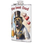 Mastiff englische Dogge best Dad Vatertag フラスク (左)
