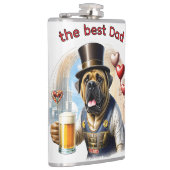 Mastiff englische Dogge best Dad Vatertag フラスク (右)