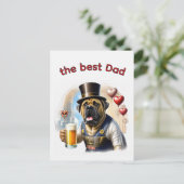 Mastiff englische Dogge best Dad Vatertag ポストカード (スタンド正面)