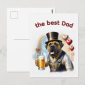 Mastiff englische Dogge best Dad Vatertag ポストカード (正面/裏面)