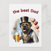 Mastiff englische Dogge best Dad Vatertag ポストカード (正面)