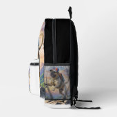 Mastiff englische Dogge im Urlaub im Gebirge プリントバックパック (右)