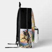 Mastiff englische Dogge im Urlaub im Gebirge プリントバックパック (左)