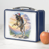 Mastiff englische Dogge im Urlaub im Gebirge メタルランチボックス (インサイチュ)