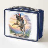 Mastiff englische Dogge im Urlaub im Gebirge メタルランチボックス (正面)