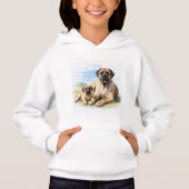 Mastiff englische Dogge mit Kind im Urlaub (正面)