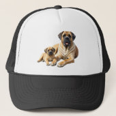 Mastiff englische Dogge mit Kind im Urlaub キャップ (正面)