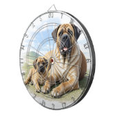 Mastiff englische Dogge mit Kind im Urlaub ダーツボード (正面右)