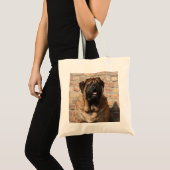  Mastiff englische Dogge Vatertag  トートバッグ (正面(商品))