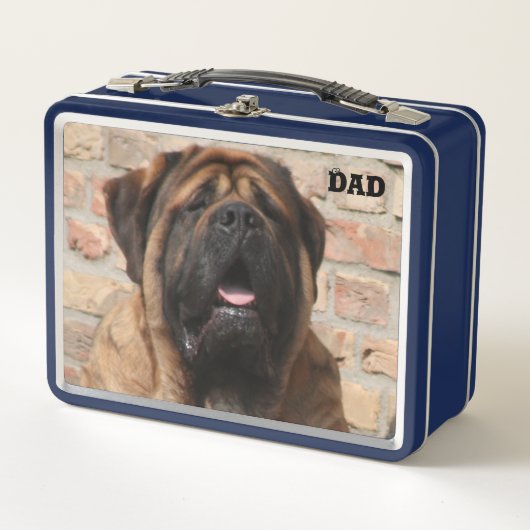 Mastiff englische Dogge Vatertag メタルランチボックス (正面)