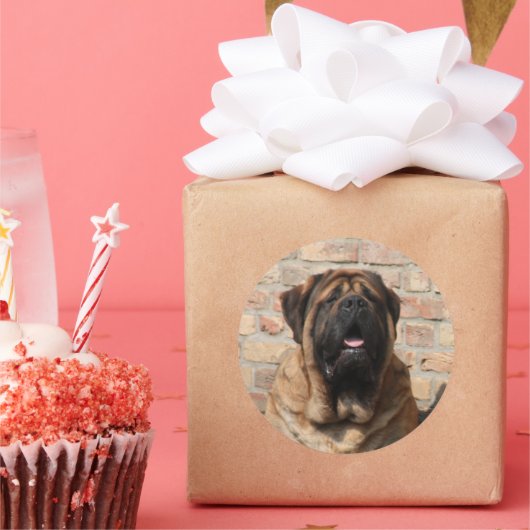 Mastiff englische Dogge Vatertag ラウンドシール (パーティー)