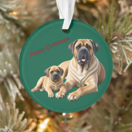 Mastiff englische Doggen Weihnachten オーナメント