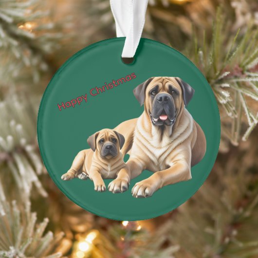 Mastiff englische Doggen Weihnachten オーナメント (ツリー)