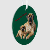 Mastiff englische Doggen Weihnachten オーナメント (正面)