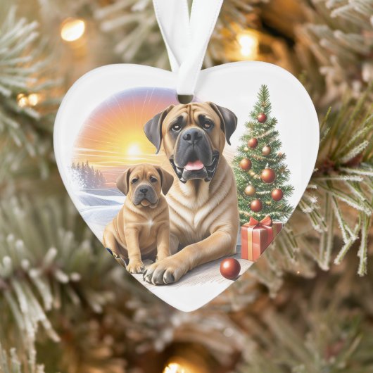 Mastiff englische Doggen Weihnachten オーナメント (ツリー)