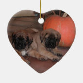 Mastiff Herz Anhänger セラミックオーナメント (裏面)