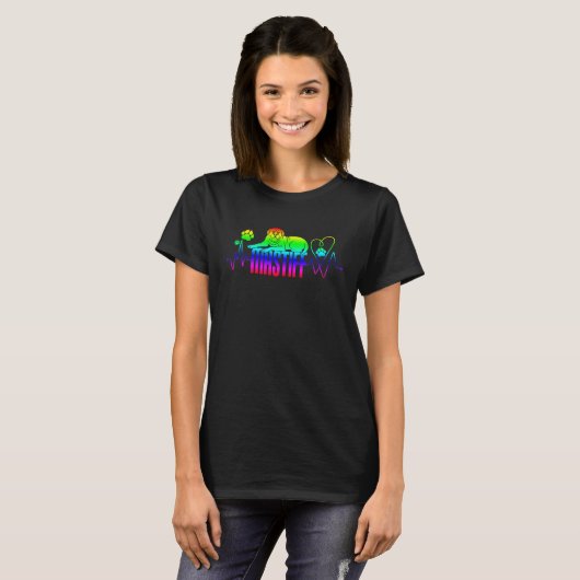 Mastiff LGBT Heartbeat Tシャツ (正面フル)