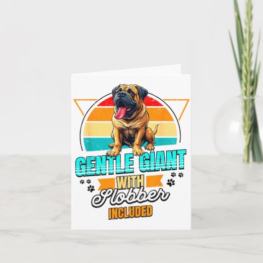 Mastiff Lover Funny Mastiff Dog Retro  カード (正面)