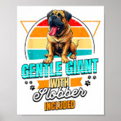 Mastiff Lover Funny Mastiff Dog Retro  ポスター (正面)