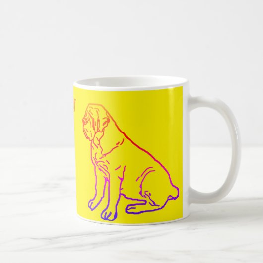 Mastiff Pilou Kaffeetasse コーヒーマグカップ (右)