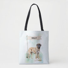 Mastiff Watercolor Personalized Dog