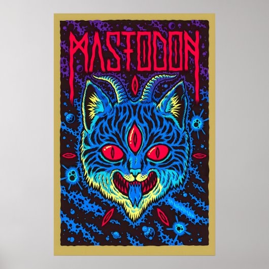 Mastodon Gig Poster Matte  Art Print. Three Eyed ポスター (正面)