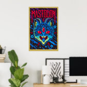 Mastodon Gig Poster Matte  Art Print. Three Eyed ポスター (ホームオフィス)