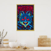 Mastodon Gig Poster Matte  Art Print. Three Eyed ポスター (キッチン)