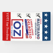 Mastriano, DelRosso & Dr. OZ – 36×60 Freedom 横断幕 (横)