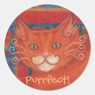 Mat Cats「Purfect!」ステッカー ラウンドシール