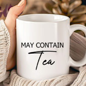 Mat Contains Tea -タイポグラフィスクリプト引用文 コーヒーマグカップ