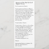 Mat-Su Grief Support Group Advertisement  招待状 (裏面)