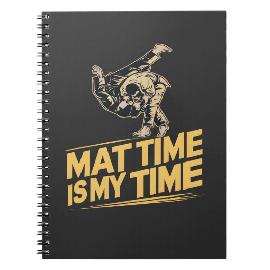 Mat Timeは私の時間Jiu日マットマスターBJJ ノートブック (正面)