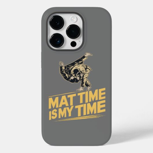 Mat Timeは私の時間Jiu日マットマスターBJJ Case-Mate iPhoneケース (裏面)