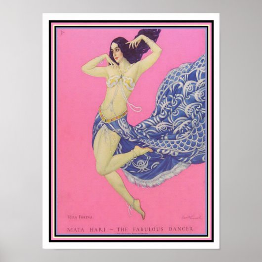 Mata Hari Art Deco Print ポスター (正面)