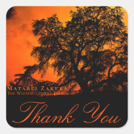 Matabei-Zakura: Weeping Cherry Tree スクエアシール