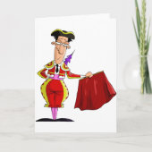 Matador with Red Cape Spanish Bullfighter カード (正面)