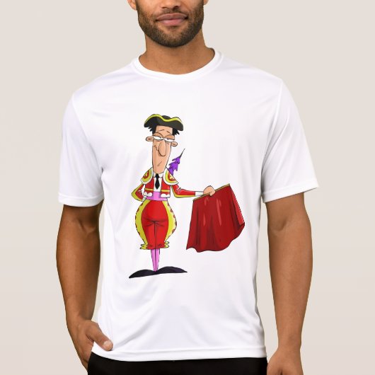 Matador with Red Cape Spanish Bullfighter Tシャツ (正面)