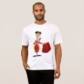 Matador with Red Cape Spanish Bullfighter Tシャツ (正面フル)