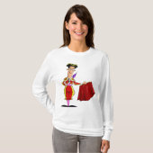 Matador with Red Cape Spanish Bullfighter Tシャツ (正面フル)