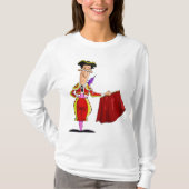 Matador with Red Cape Spanish Bullfighter Tシャツ (正面)